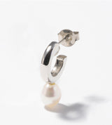 PEARL HOOP PIERCED EARRINGS （SINGLE）