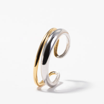 BICOLOR DOUBLE LINE EARCUFF（SINGLE）