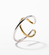 BICOLOR DOUBLE HOOP EARCUFF（SINGLE）