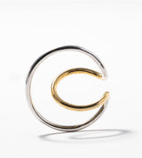 BICOLOR DOUBLE HOOP EARCUFF（SINGLE）