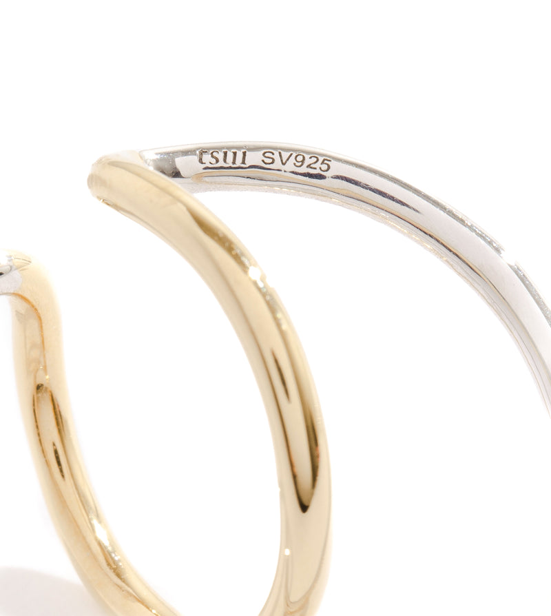 BICOLOR DOUBLE HOOP EARCUFF（SINGLE）