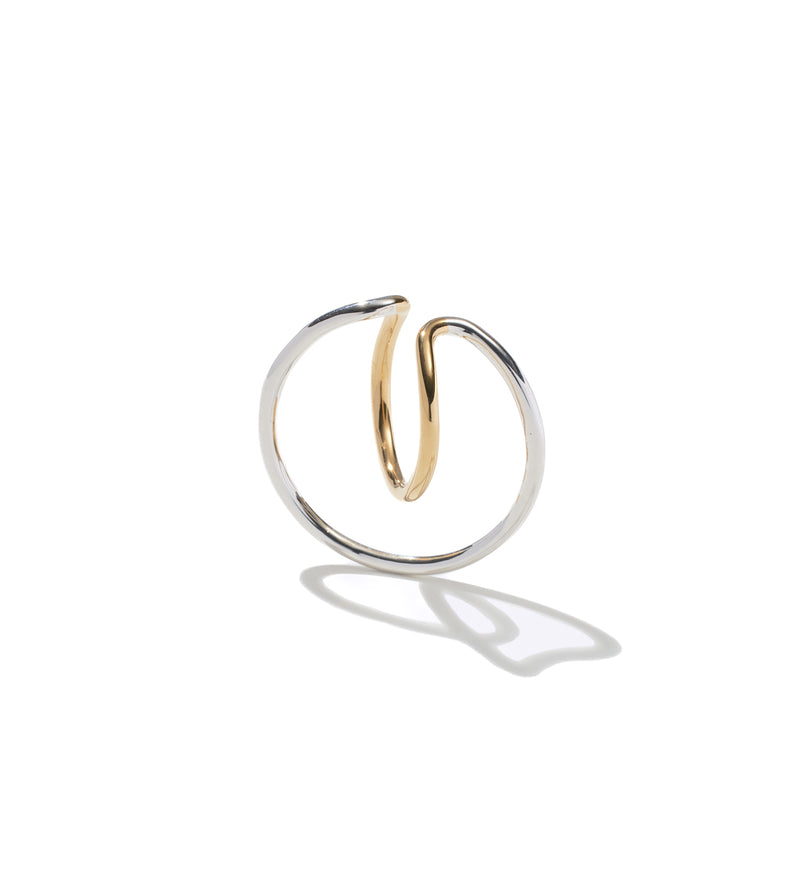BICOLOR DOUBLE HOOP EARCUFF（SINGLE）