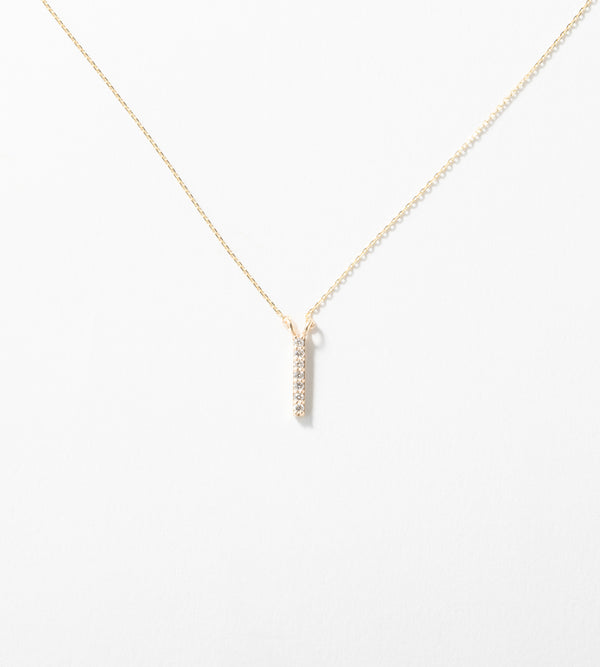 MINIMAL DIAMONDS LINE NECKLACE