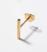 K10YG BAR PIERCED EARRING （SINGLE）