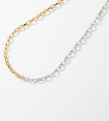 SMALL LINK CHAIN PEARL CHARM NECKLACE