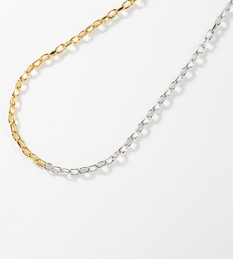 SMALL LINK CHAIN PEARL CHARM NECKLACE