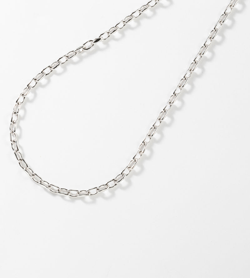 SMALL LINK CHAIN PEARL CHARM NECKLACE