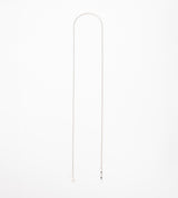 ラリエットネックレス ツイスト パール ブラス