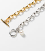 LINK CHAIN PEARL CHARM BRACELET