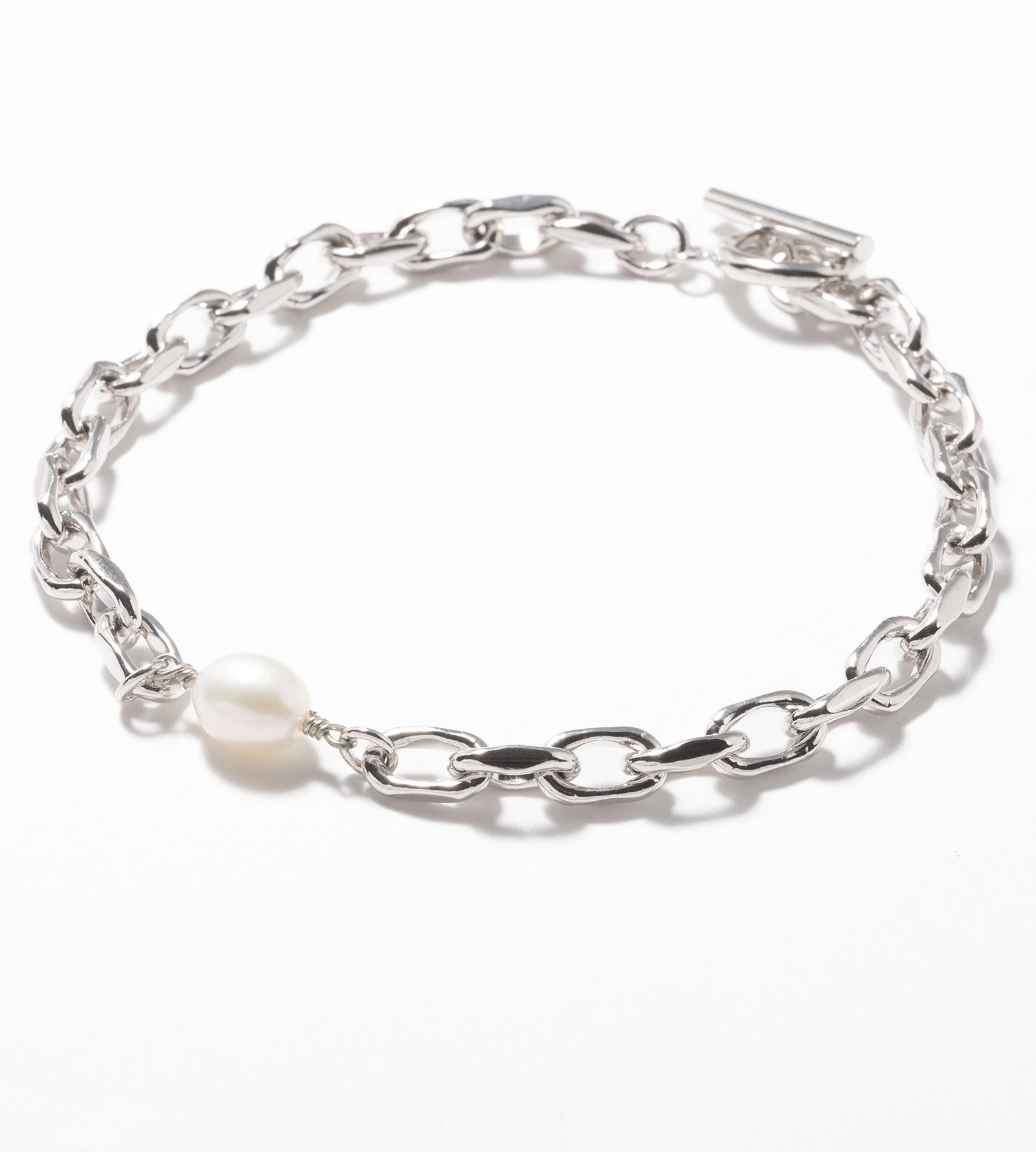 ALEXIA STAM リング バングル セット ✨️美品 LINK CHAIN PEARL SETTING BRACELET - tsui
