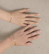 LINK CHAIN PEARL SETTING BRACELET