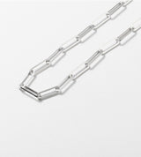 SQUARE CHAIN PEARL CHARM BRACELET