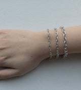 LARGE LINK CHAIN PEARL CHARM BRACELET 【一部予約注文：1/22頃発送】