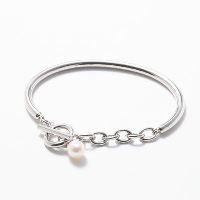 CHAIN PEARL BANGLE (Brass)