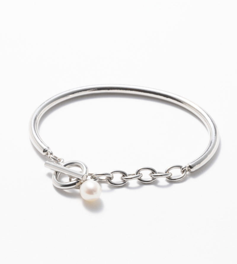 【予約注文】CHAIN PEARL BANGLE (Brass)