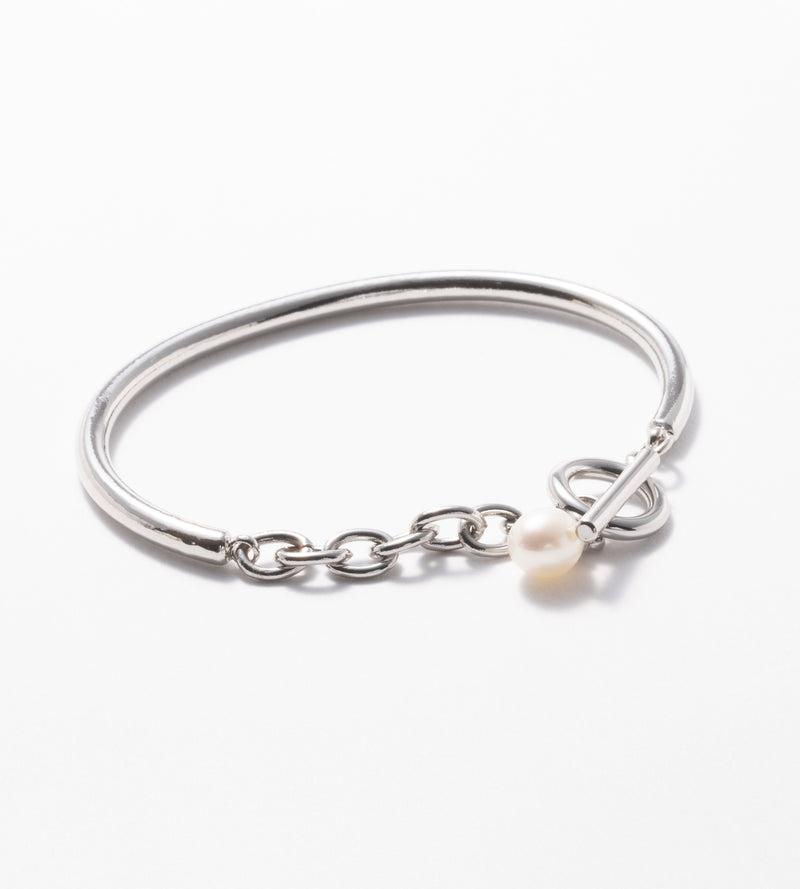 【予約注文】CHAIN PEARL BANGLE (Brass)