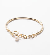 【予約注文】CHAIN PEARL BANGLE (Brass)