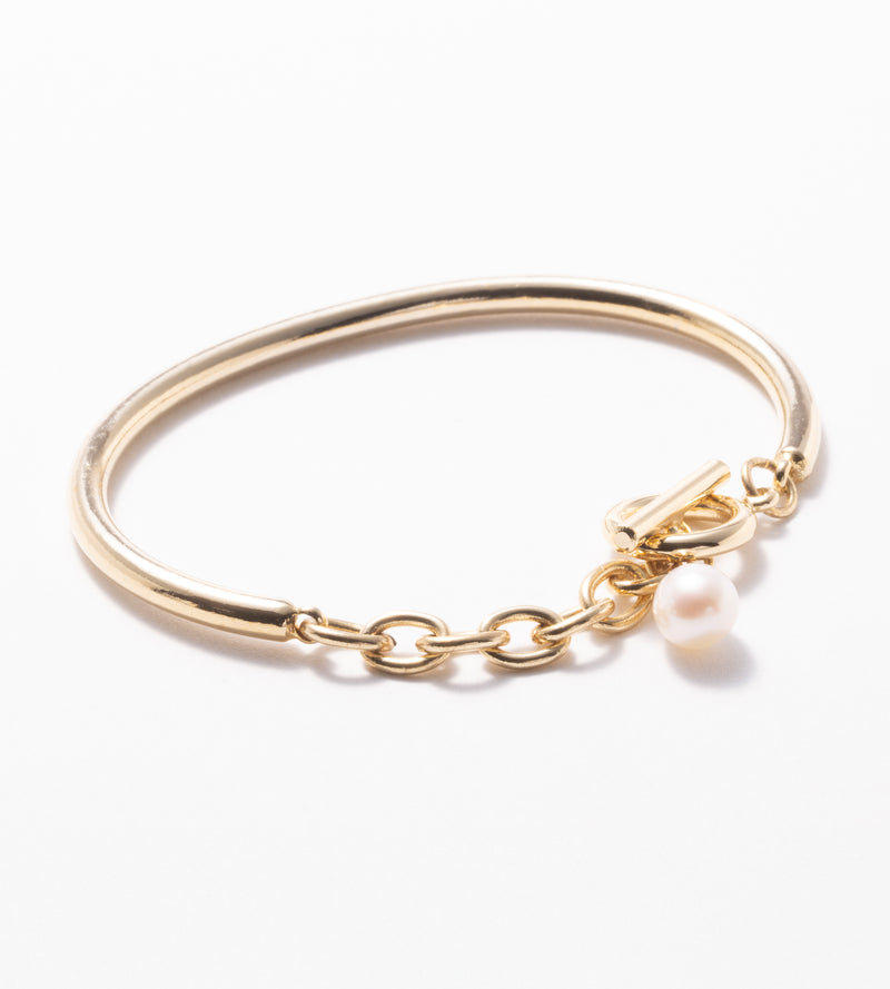 【予約注文】CHAIN PEARL BANGLE (Brass)