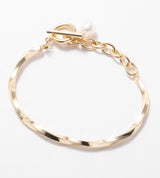 【予約注文】CHAIN PEARL BANGLE (Brass)