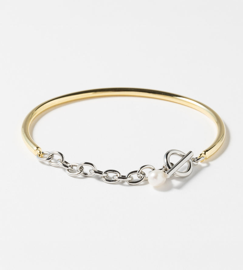 CHAIN PEARL BANGLE (Brass)