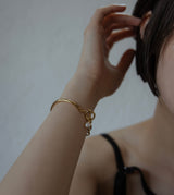 【予約注文】CHAIN PEARL BANGLE (Brass)