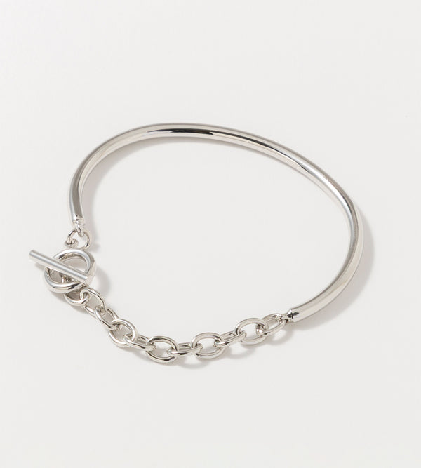 CHAIN PLAIN PEARL BANGLE
