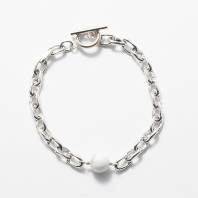 LINK CHAIN STONE SETTING BRACELET