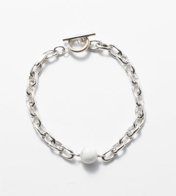 LINK CHAIN STONE SETTING BRACELET