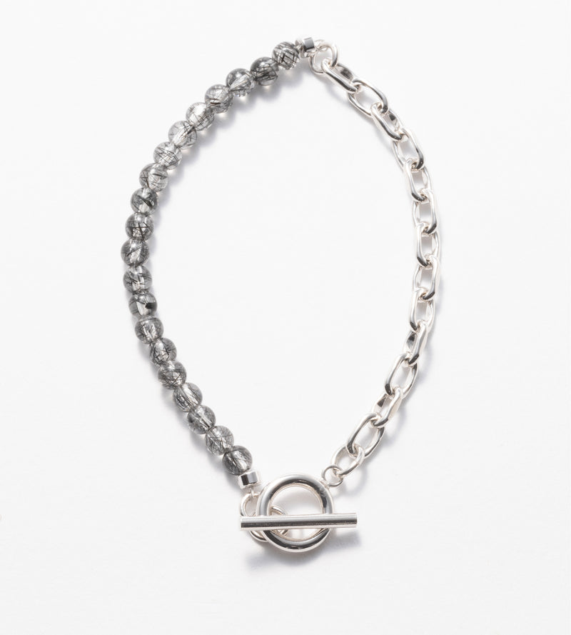 LINK CHAIN STONE LINE BRACELET