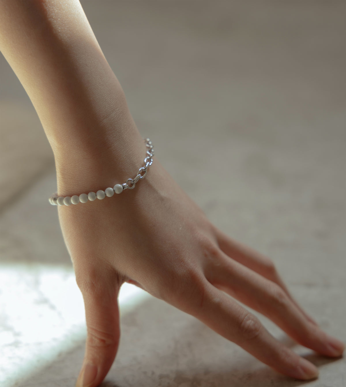 tsui ブレスレット LINK CHAIN PEARL CHARM BRACELET - tsui