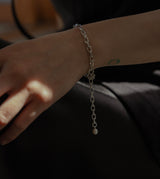 LINK CHAIN END PEARL BRACELET