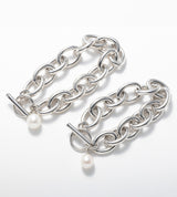 CHUNKY CHAIN PEARL BRACELET