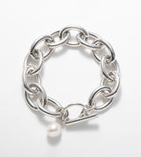 CHUNKY CHAIN PEARL BRACELET