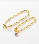 【数量限定】 LINK CHAIN ROSE CHARM BRACELET