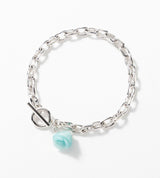 【数量限定】 LINK CHAIN ROSE CHARM BRACELET