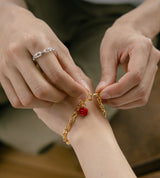 【数量限定】 LINK CHAIN ROSE CHARM BRACELET