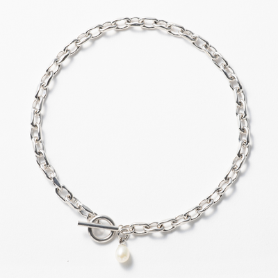 LINK CHAIN PEARL CHARM ANKLET