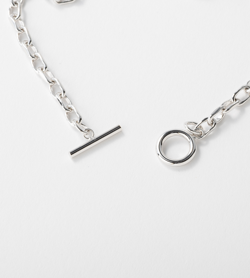 FINE LINK CHAIN PEARL SETTING ANKLET