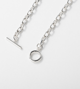 FINE LINK CHAIN PEARL SETTING ANKLET