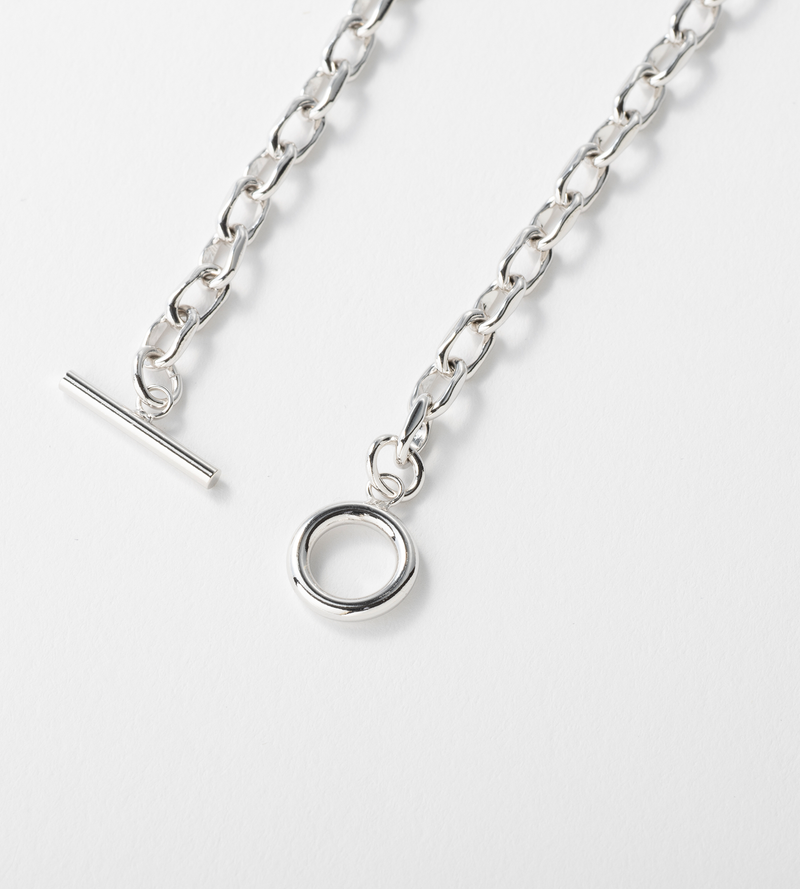 FINE LINK CHAIN PEARL SETTING ANKLET