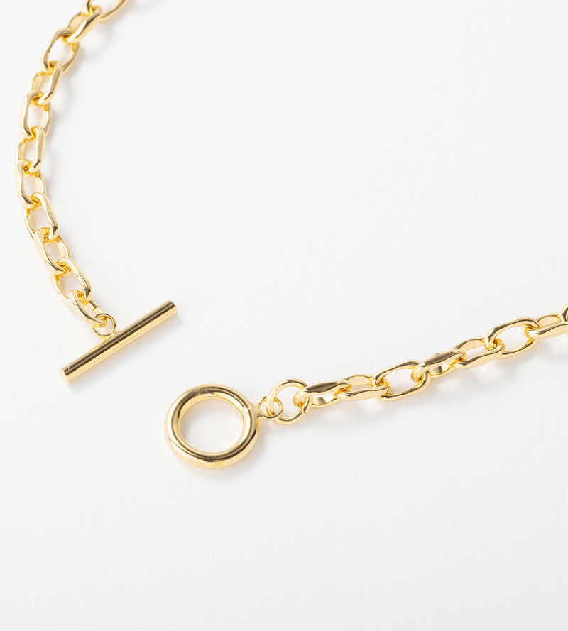 FINE LINK CHAIN PEARL SETTING ANKLET