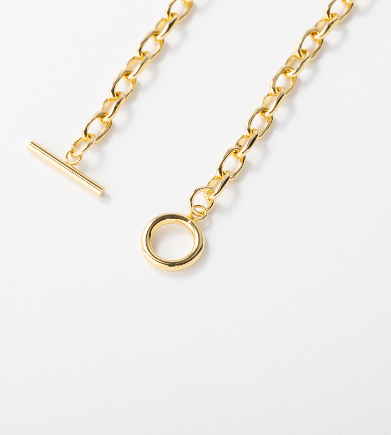 FINE LINK CHAIN PEARL SETTING ANKLET
