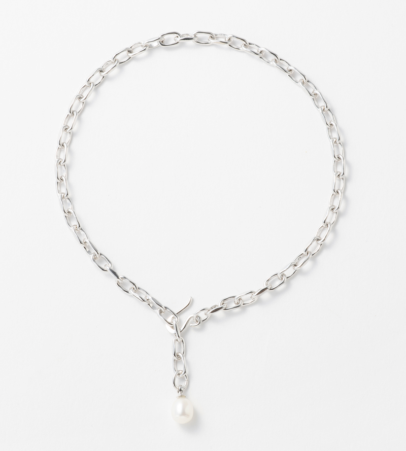 LINK CHAIN END PEARL ANKLET