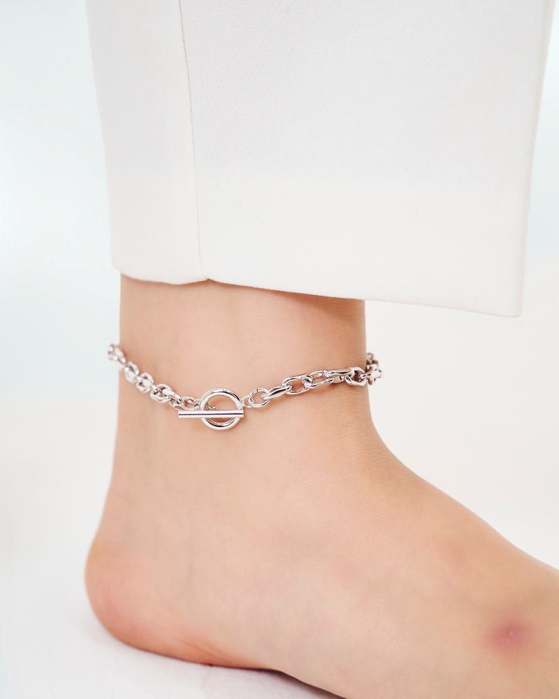 LINK CHAIN STONE SETTING ANKLET