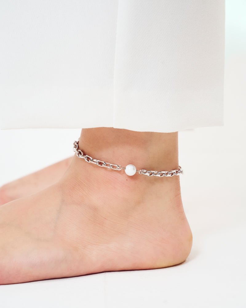 LINK CHAIN STONE SETTING ANKLET