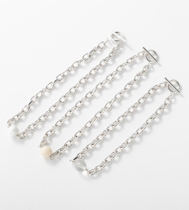 LINK CHAIN STONE SETTING ANKLET