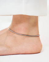 FINE STAINLESS SNAKE CHAIN ANKLET