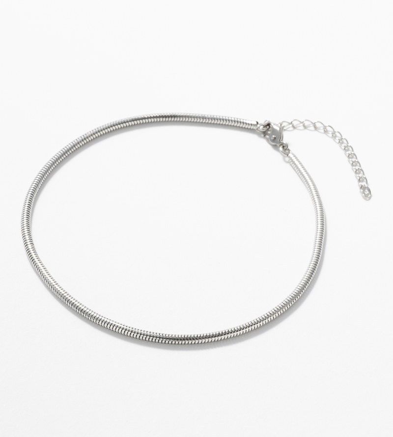 FINE STAINLESS SNAKE CHAIN ANKLET