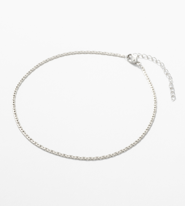 STAINLESS CURVED CHAIN ANKLET