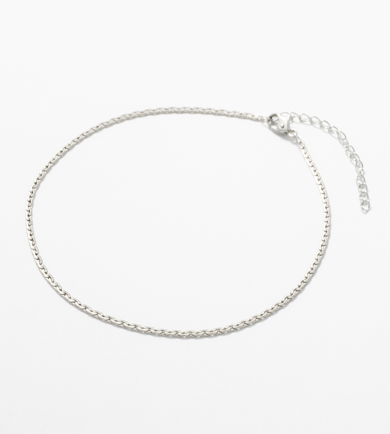 STAINLESS CURVED CHAIN ANKLET